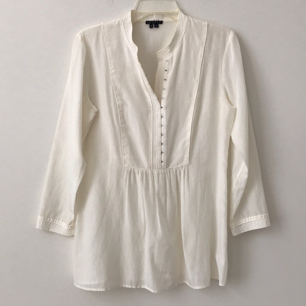 Theory ivory tunic top Size M